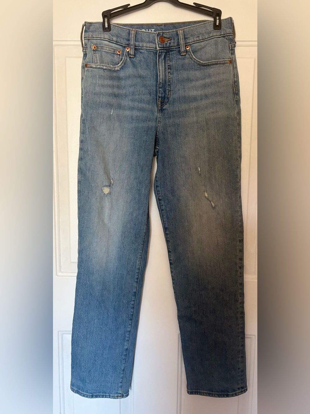 J. Crew Mildly Distressed Classic Straight Jeans size 27T